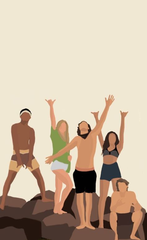 Mixed Friends, Friends Illustration, Minimalist Illustration, The Pogues, Group Art, Instagram Photo Editing, Simple Art, Outer Banks