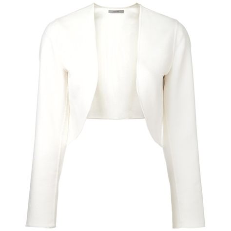 Dusan cashmere bolero jacket (€2.065) ❤ liked on Polyvore featuring outerwear, jackets, white, open front jacket, white jacket, cropped jacket, cropped bolero en long sleeve jacket White Cropped Outerwear For Formal Occasions, Fitted Cropped White Outerwear, White Fitted Cropped Cotton Jacket, Luxury Elegant White Cropped Jacket, Luxury White Cropped Outerwear, Elegant White Dress, Open Front Jacket, Bolero Jacket, White Jacket