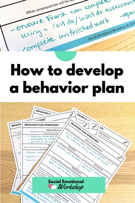 How to develop a behavior plan step by step with an easy to use worksheet. Download the free worksheet and get started intervening with challenging behavior right away. Check In Check Out Forms Elementary Behavior, Behavior Plan For Defiant Students, Behavior Plans For Students Individual, Defiant Behavior Interventions, Applied Behavior Analysis Activities, Behavioral Specialist, Behavior Interventionist, Applied Behavior Analysis Training, Behavior Management Plan