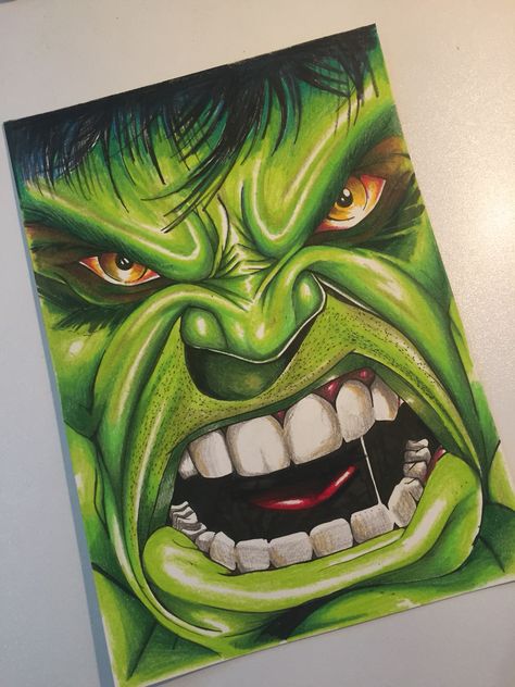 Hulk prismacolor drawing Mini Colored Pencil Drawings, Hulk Pencil Drawing, Pencil Colour Sketches Anime, Color Pencil Drawing Anime, Hulk Drawing Sketches, Hulk Art Drawing, The Hulk Drawing, Color Pencil Art Drawings Creative, Pencil Colours Drawing