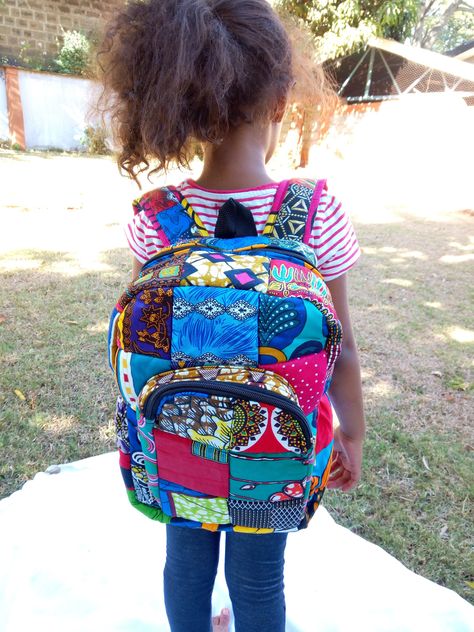 Africa print backpack, Ankara backpack, Back to school Bag, Multicolored backpack Ankara Backpack, White Dungarees, Patchwork Backpack, Eco Friendly Backpack, Back To School Bag, Hippie Backpack, Africa Print, Back To School Bags, Backpack Patches