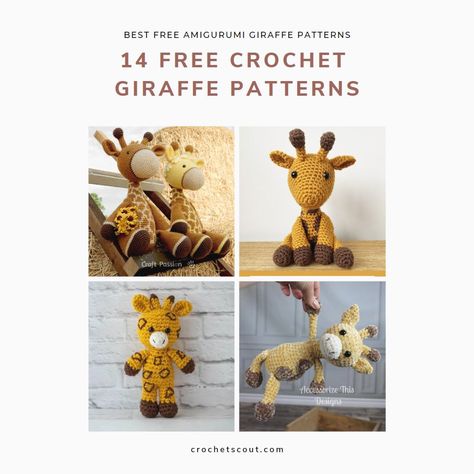 14 Free Crochet Giraffe Patterns Crochet Giraffe Pattern, Amigurumi Giraffe, Crochet Giraffe, Crochet Nursery, Crochet Patterns Free, Giraffe Crochet, Crochet Animal Amigurumi, Crochet Teddy Bear Pattern, Animal Knitting Patterns