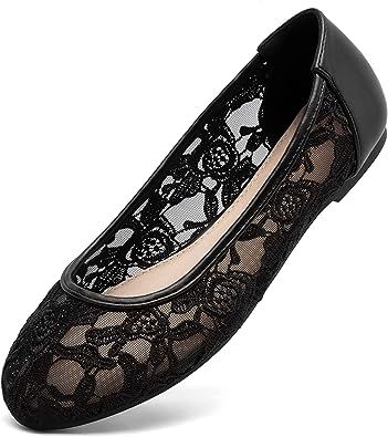 Floral Ballet Flats, Lace Ballet Flats, Mesh Flats, Lace Flats, Ballerina Slippers, Heel Grips, Wide Shoes, Black Ballet Flats, Women's Flats