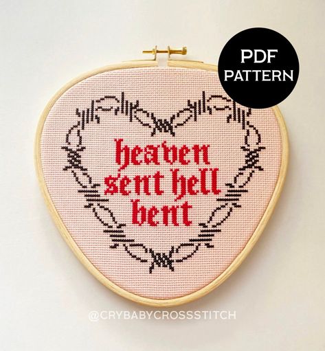 Heaven Sent Hell Bent Tattoo, Heaven Sent Tattoo, Contemporary Tattoo, Hell Bent, Heaven And Hell, Diy House Projects, Stitch Art, Heaven Sent, Creative Tattoos