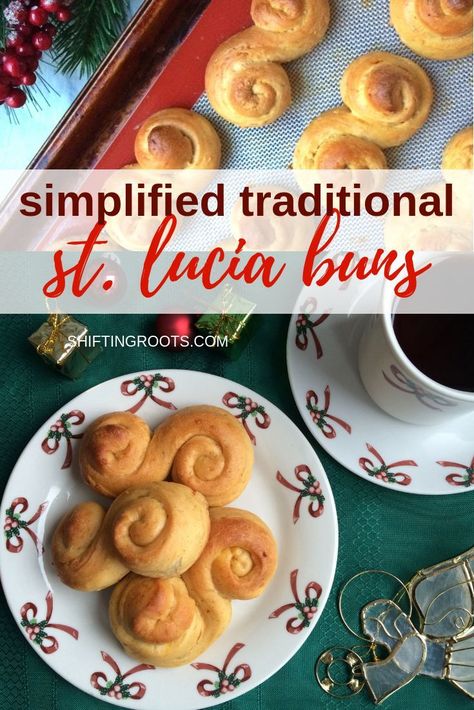 Stop slaving in the kitchen every St. Lucia day and make this easier version of saffron buns (or lussekatter) instead. No Swedish Christmas holiday season would be without these delicious cardamon infused buns! Yum!! #stluciaday #christmasbaking #christmastraditions #saffronbuns #lussekatter Saffron Bread, Saffron Buns, St Lucia Day, Saffron Recipes, Holiday Baking Christmas, Family Dinner Night, Festival Of Light, Moist Pumpkin Bread, Christmas Baking Recipes