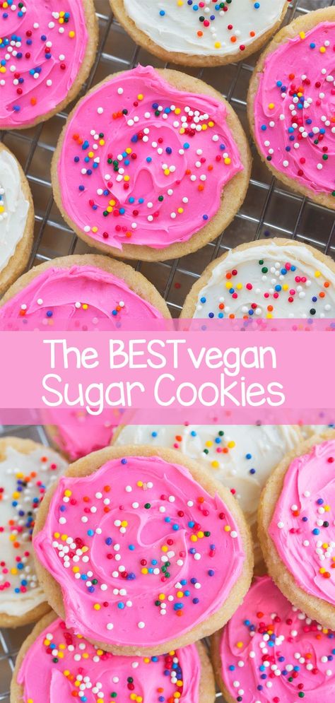 Pin on Kid friendly Vegan Sugar Cookie Recipe, Chocolate No Bake Cookies, Vegan Sugar Cookies, Vegan Peanut Butter Cookies, Gluten Free Sugar Cookies, Healthy Chocolate Chip Cookies, Vegan Cookies Recipes, Healthy Chocolate Chip, Vegan Sugar