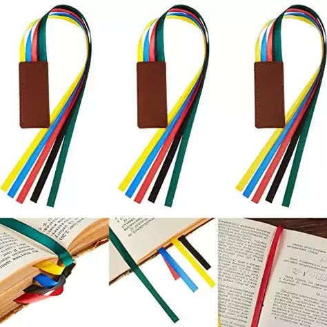 Study Accessories, Bookmark Ribbon, Buch Design, Reading Accessories, Creative Bookmarks, Book Spine, Leather Bookmark, Book Markers, Magnetic Bookmarks