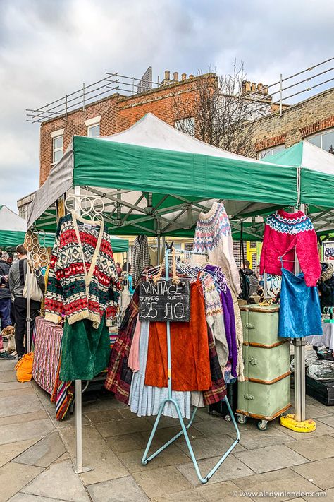 Herne Hill Market Market Pictures, Vintage Market Booth, Secret Places In London, Markets In London, Best Markets In London, Columbia Road Flower Market, Art Deco Cards, Sunday Market, London Market