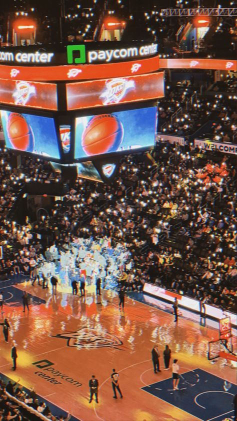 Okc Thunder Aesthetic, Okc Thunder Wallpaper Iphone, Oklahoma City Thunder Wallpapers, Okc Thunder Wallpapers, Iconic Nba Photos, Okc Wallpaper, Aesthetic Nba, Thunder City, Iphone Wallpaper Rap