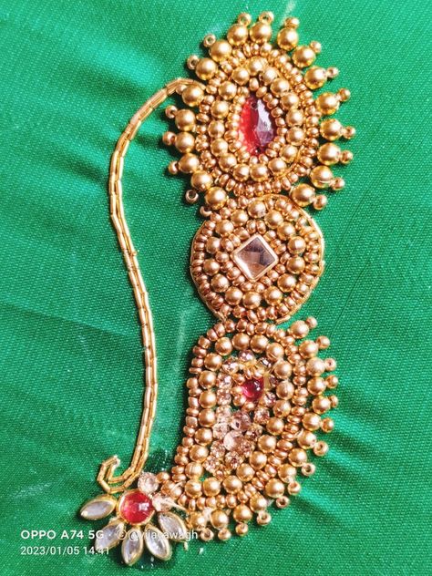 Nath Aari Work Design, Nath Design, Velvet Blouse Design, Cloth Painting, Latest Blouse Designs Pattern, Patterns Flowers, Aari Designs, Velvet Blouse, Bead Embroidery Tutorial