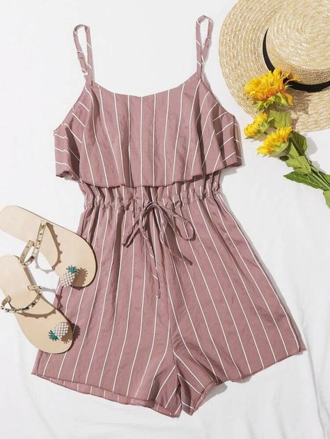 Cute Fits Jumpsuits & Rompers, Cute Jumpsuits & Rompers For School, Cute Romper Outfits, Short Romper Outfit, Long Romper Outfit, Summer Ruffled One-piece Jumpsuits And Rompers, Casual Short-length Jumpsuits And Rompers For Vacation, Fancy Romper, Casual Pullover Outfit