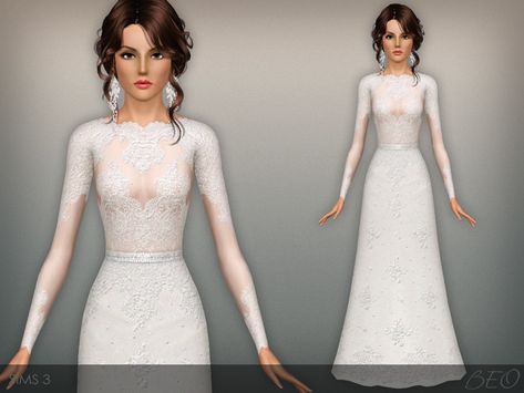 The Sims Resource - Wedding dress 44 Sims 4 Cc Accessory Mesh Top, Sims 3 Wedding, Sims 3 Cc Clothes, Sims 3 Cc, Wolf People, Ts3 Cc, Sims 3 Cc Finds, Glitter Outfit, Cc Clothes