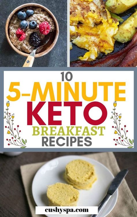 Try these keto breakfast recipes that can be made in under 5 minutes. These low carb breakfast ideas are easy and fast to make. #ketobreakfast #ketogenic #ketotips Low Carb Breakfast Ideas, Carb Breakfast Ideas, Ketogenic Breakfast, Quick Keto Breakfast, Keto Breakfast Recipes, What Can I Eat, Breakfast Recipes Sweet, Low Carb Diets, Ketogenic Diet Meal Plan