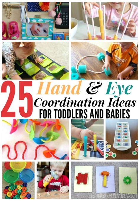 Sports Themed Crafts, Eye Hand Coordination Activities, Sensory Bottles For Toddlers, Sport Themed Crafts, Baby Activity Board, Activities For One Year Olds, Coordination Activities, Smart Baby, Hand Eye Coordination