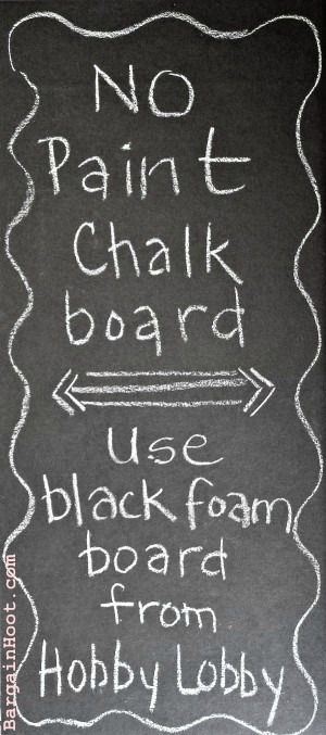 DIY chalkboard made from black foam board - just wash off the chalk writing to re-use Foam Board Projects, Chalk Writing, Mom Crafts, Paint Chalk, Hall Ideas, Couture Ideas, Cozy Office, Group Ideas, Wedding Gift Diy