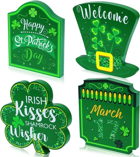 About this item
【St Patricks Day Tabletop Decoration】Our St. Patrick’s Day wooden tabletop sign includes 4 pieces block signs in different styles which are well packaged during the transportation process, and the enough quantity can meet your St. Patrick’s Day party decoration. Table Ornaments, Irish Party, Party Trays, Tabletop Signs, Table Sign, St Paddys Day, Happy St Patricks Day, Luck Of The Irish, St Pattys Day