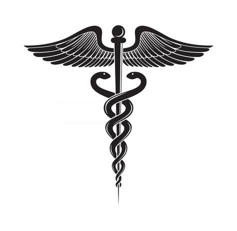 Hermes Tattoo, Caduceus Tattoo, Doctor Logos, Medicine Logo, Medical Caduceus, Caduceus Symbol, Hospital Logo, Medical Tattoo, Nurse Tattoo