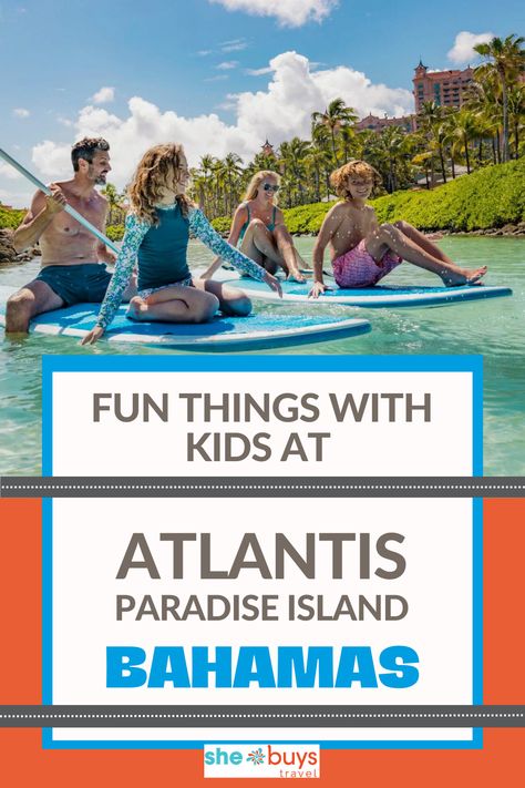 A trip to Atlantis Paradise Island in The Bahamas is a bucket list vacation for many families. It certainly was for mine, when I visited with my 8-year-old daughter and 12-year-old son. And since a trip to Atlantis is an investment, planning your accommodations, meals and activities in advance is important. With that in mind, here is our ultimate guide to visiting Atlantis with kids, to help you get the most out of your Bahamian getaway. Atlantis Bahamas With Kids, Bahamas Resorts, Paradise Island Bahamas, Atlantis Bahamas, Bucket List Vacations, Bahamas Island, Family Vacay, The Bahamas, Paradise Island