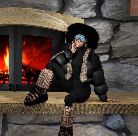 Fendi Snow Day Set ❄ | Patreon Sims 4 Seasons, Black Simmer, Feminine Masculine, Ski Set, Urban Jacket, Play Sims 4, Free Sims 4, Ski Outfit, Winter Suit