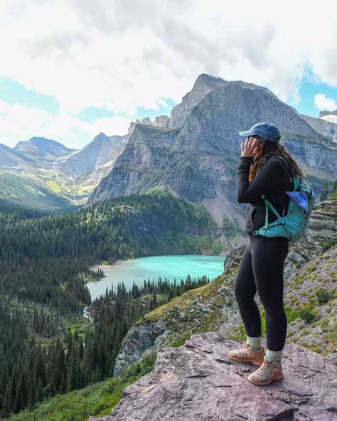 Glacier National Park is known for being one of the most beautiful places in the country, but there's nowhere that is more stunning than the Grinnell Glacier trail. This hike has rewarding views over incredible blue lakes, rugged mountains, and an iconic glacier at the end. Get everything you need to know about doing Grinnell Glacier including how to get Many Glacier reservations and what to bring on your hike! You will surely love this trail. Chile Trip, Glacier National Park Hikes, Grinnell Glacier, Rugged Mountains, Many Glacier, Glacier National Park Montana, Hiking Aesthetic, Hiking Destinations, Blue Lake