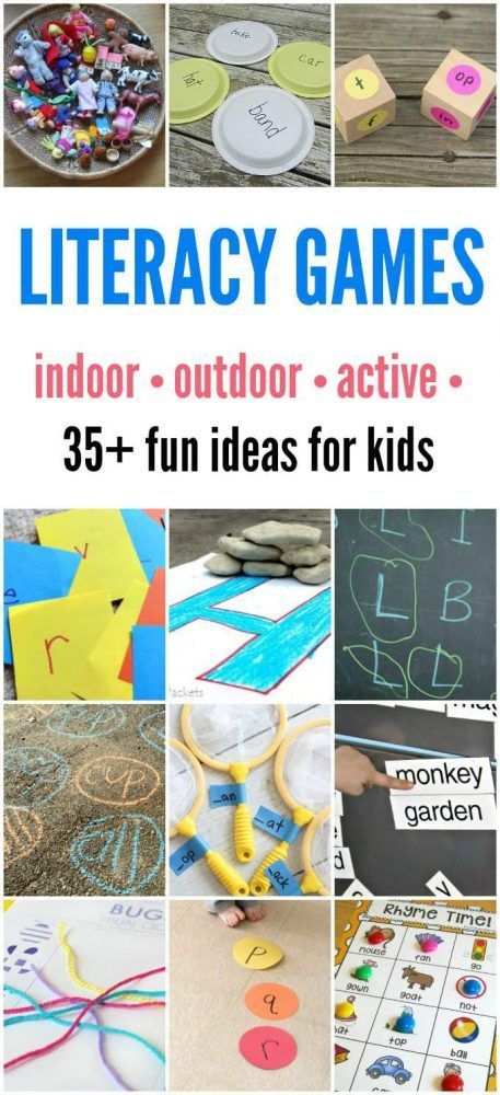 Literacy Games for Kids: Indoor and Outdoor Learning Fun! Literacy Night Activities, Games For Kids Indoor, Family Literacy Night, Outdoor Learning Activities, Family Literacy, Early Literacy Activities, Rhyming Activities, Alphabet Phonics, Literacy Games