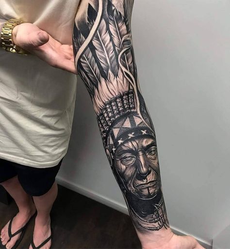 American Flag Forearm Tattoo, Native Indian Tattoos, Native American Tattoo, American Indian Tattoos, Half Sleeve Tattoos Drawings, Full Leg Tattoos, Native Tattoos, Forarm Tattoos, Half Sleeve Tattoos For Guys