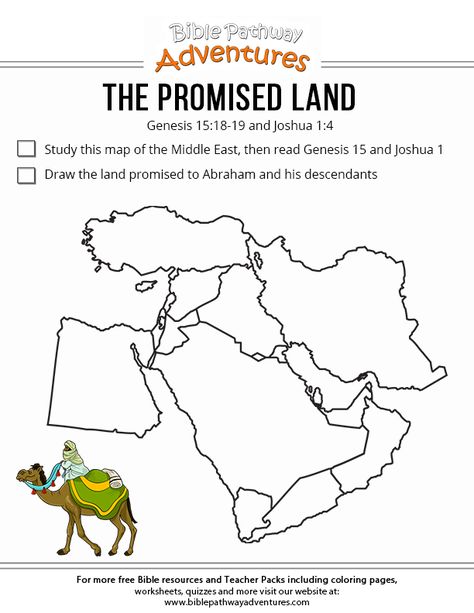 The Promised Land worksheet | FREE download! Sunday School Worksheets, Hebrew Education, Bible Coloring Sheets, Childrens Ministry Curriculum, Bible Worksheets, Sabbath School, Christian Activities, Bible Resources, Bible Printables