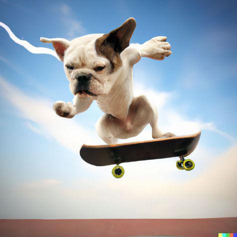 Sporty Dog, Skateboarding, A Dog, Skateboard, Dogs