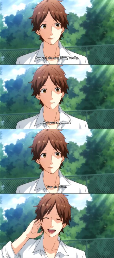 Boys. :))  Anime: Rainbow Days, Nijiiro Days Rainbow Days Anime, Animes List, Nijiro Days, Anime Rainbow, Anime Diys, Nijiiro Days, Lovely Complex, Romance Comedy, Anime Funny Moments