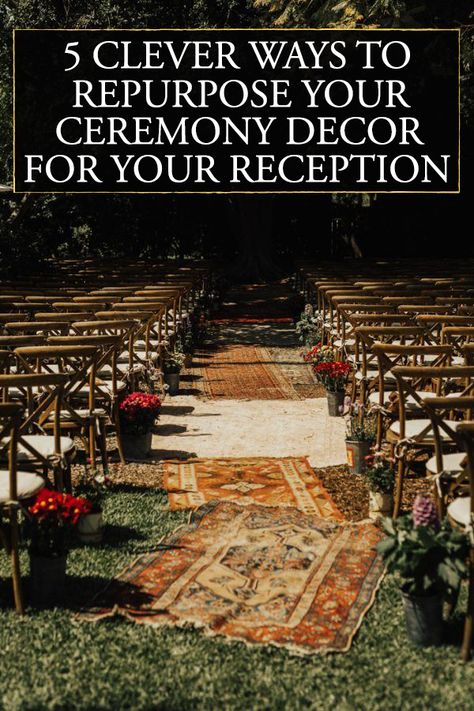 5 Clever Ways to Repurpose Your Wedding Decor From Ceremony to Reception Reuse Ceremony Flowers For Reception, Wedding Planning List, Romantic Wedding Centerpieces, Wedding Tools, Beautiful Wedding Centerpiece, Reception Tablescapes, Wedding Planning Timeline, Inexpensive Wedding Venues, Wedding Ceremony Flowers