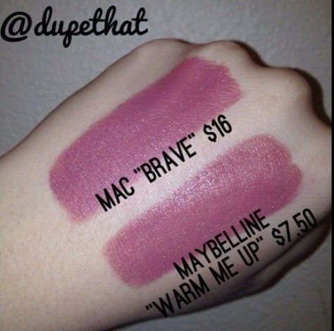 MAC Brave Lipstick Dupes - All In The Blush Mac Brave Lipstick, Mac Brave, Popular Lipstick, Mac Lipstick Swatches, Matte Lipsticks, Makeup Guide, Lipstick Swatches, Makeup Swatches, Drugstore Makeup