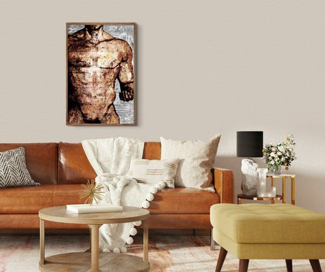 Nude Wall Art, Cardboard Shipping Boxes, Art Male, Art Bedroom Wall, Women Poster, Wall Art Bedroom, Bedroom Wall Decor, Art Bedroom, Print Collage