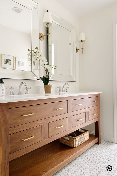 These brass bathroom sconces are a timeless touch to any bathroom, and even better, a very affordable lighting find!  http://liketk.it/2POdE #liketkit @liketoknow.it   #LTKunder100 #LTKhome #StayHomeWithLTK Bathroom Closet Organization Ideas, Makeover Kamar Mandi, Bathroom Closet Organization, Closet Organization Ideas, Timeless Bathroom, Bad Inspiration, Decor Baie, Bathroom Closet, Hall Bathroom