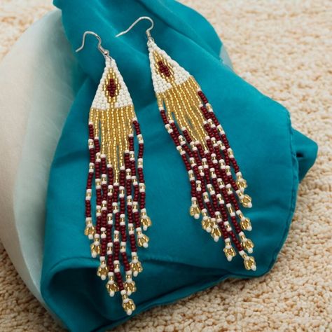 Boho Aztec Seed Bead Dangle Earrings Tribal Fringe Jewelry Western Beaded Tan Add Western Flair To Any Outfit With These Fun Lightweight Beaded Fringe Earrings! Handmade, Hand Woven. Great For All Occasions. Adorable Colorful Long Ear Rings Suitable For Teens Or Adults, Whimsical, Cute This Is A Boutique Item. Brand New. Never Worn. New In Package. Nwt Nip Bnwt Perfect Condition. Giftable. Gift Item. Great Birthday Or Christmas Theme: Native, Tribal, Western, Cowgirl, Country Music Festival, Boho, Cottage, Hippie, Gypsy Vintage Vibes, Retro, Kawaii, Whimsy, Unique, Novelty Design: Seed Beads, Beaded, Rice Bead Style: Fashion, Jewelry, Accessory, Costume, Decoration, Ornament, Color Vintage Vibes Retro, Design Seed, Retro Kawaii, Fringe Jewelry, Jewelry Western, Bead Dangle Earrings, Boho Cottage, Edgy Chic, Rice Bead