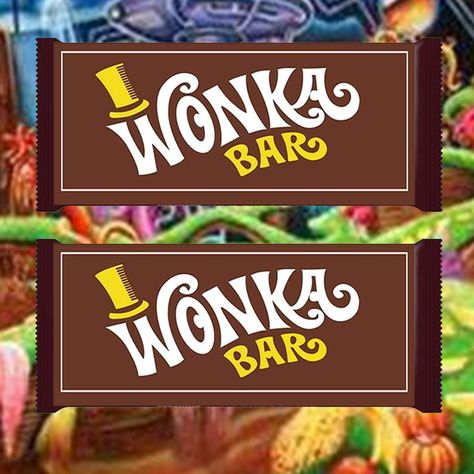 Bar Printables, Wonka Bar, Chocolate Factory Party, Wonka Chocolate Factory, Willy Wonka Party, Free Willy, Wonka Chocolate, Bottle Wrappers, Birthday Party Printables