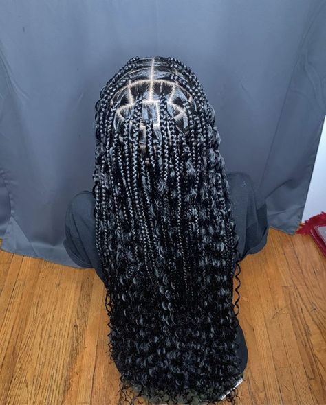 Big Goddess Box Braids, Long Goddess Braids, Medium Bohemian Knotless Braids, Braids Hairstyles Box Braids, Hairstyles Goddess Braids, Bohemian Goddess Braids, Goddess Knotless Braids, Hairstyles Box Braids, Black Kids Braids Hairstyles