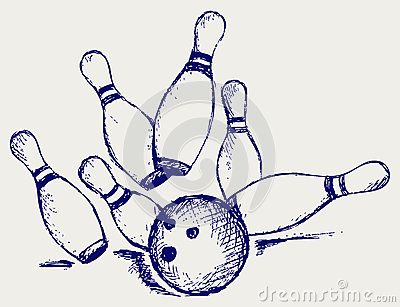 Bowling Drawing, Pin Drawing, Bowling Ball Art, Bowling Outfit, Ball Drawing, Horse Silhouette, Doodle Style, Bowling Pins, Bowling Ball