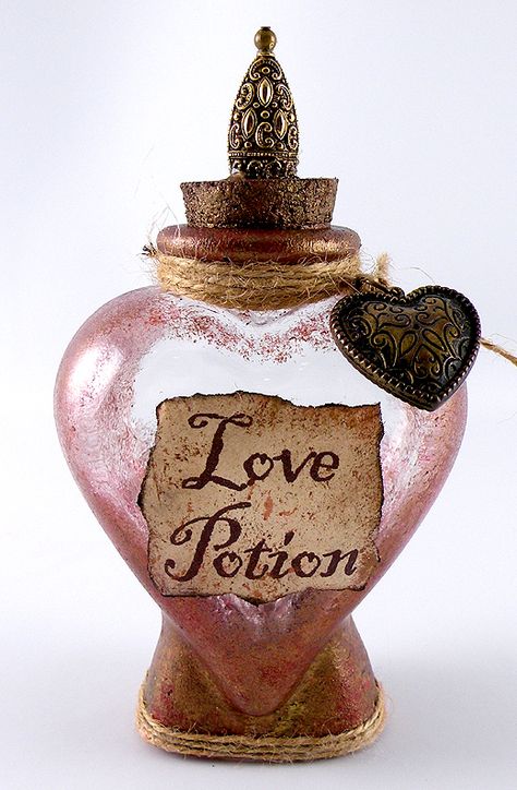 Love Potion Bottle, Bottle Ideas, Love Potion, Make Love, Potion Bottle, Pink Heart, A Heart, Crown, Glass