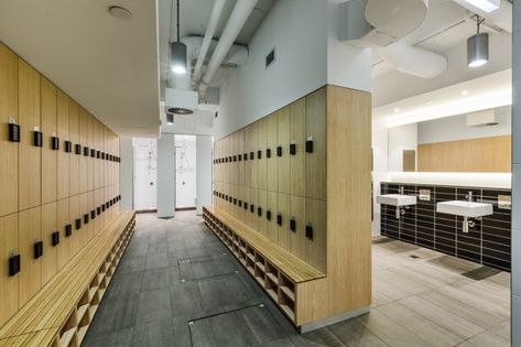 9 Castlereagh Street End of Trip Facilities - Schiavello Gym Organization Ideas, Pool Changing Rooms, Staff Lockers, Mudroom Cubbies, Employee Lockers, Gym Design Interior, Locker Designs, College Architecture, Room Gym