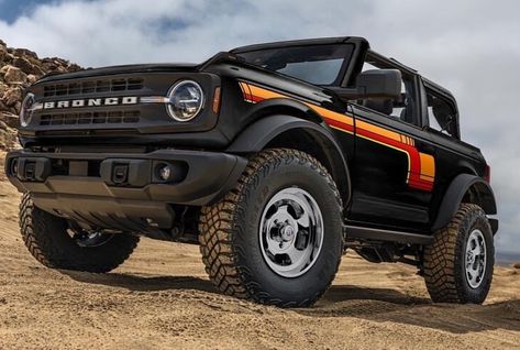 Love this rad-retro look created by @Fordbroncoforlife on FB. I feel like Farrah Fawcett would look appropriate behind the wheel of this.… Ford Bronco Concept, Bronco Classic, Bronco Concept, 2021 Bronco, New Bronco, Hello Moto, Cars Photography, Classic Bronco, Early Bronco