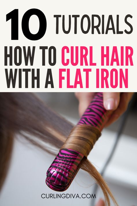 With curling irons, it can sometimes take over 2 hours just to get your hair full of volume but using a flat iron can be a much faster option. If you know how to curl hair with a flat iron, they are safe and easy to use. But it takes practice to perfect your technique in creating flat iron curls. Check out these 10 tutorials that will show you how to curl hair with a flat iron. Whether you got long hair or short, fine hair or thick, we've got you covered. How To Give Your Hair Volume With A Straightener, How To Use Hair Straightener To Curl, Using A Flat Iron To Curl Hair, Straightner Curls Hairstyles Short Hair, How To Use Flat Iron To Curl Hair, Curl Hair With Flat Iron Medium, Curl Hair With Flat Iron Long Short Hair, Curl Hair With Flat Iron Long, How To Curl Hair With Flat Iron