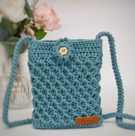 Crochet Crossbody Pattern PDF, Crochet Bag Pattern, Video Tutorial - Etsy Australia Cross Body Bag Pattern Free, Crossbody Pattern, Phone Bag Pattern, Drawstring Bag Pattern, Cross Body Bag Pattern, Mobile Bag, Crochet Hot Pads, Crossbody Bag Pattern, Crochet Mobile