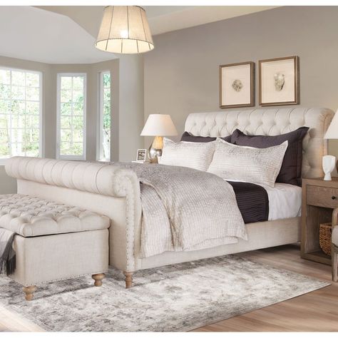 Tufted king bed