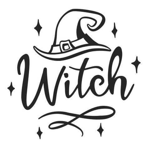 Witch Silhouette, Halloween Witch, Witch, Vinyl, Halloween, Design