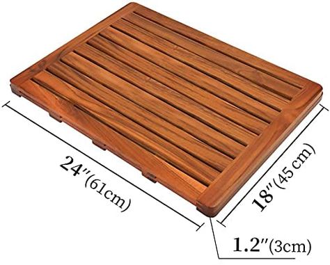 Utoplike 61x45cm Teak Bath Mat, Bathroom Shower Mat, Mon Slip Wooden Floor Mat, Square Large Size for Spa Home outdoor : Amazon.co.uk: Home & Kitchen Bathroom Wooden Floor, Teak Bath Mat, Wooden Shower Mat, Wood Bath Mat, Clean Shower Floor, Clean Bathroom Floor, Wood Bath Mats, Teak Bathmat, Wooden Bathmat