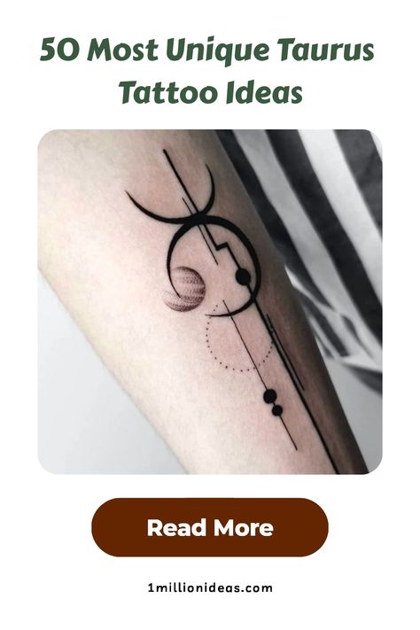 Tattoos inspired by an individual’s zodiac sign are currently popular in the girl’s world. A tattoo, whether simple or eye-catching, Tattoo Ideas For Taurus, Unique Taurus Tattoo Ideas, Taurus Tattoo Ideas, Taurus Symbol Tattoo, Ox Tattoo, Tech Tattoo, Constellations In The Sky, Taurus Symbols, Taurus Tattoo