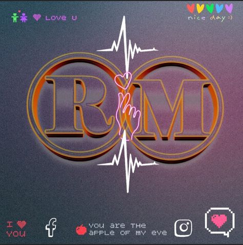 I love RM 😍😍💖💖 Rm Name Wallpaper, Rm Logo, Whatsapp Dp Hd, Wallpaper Usa, Iphone Wallpaper Usa, Rm Style, Rm Wallpaper, Financial Prayers, Facebook Cover Photos Love