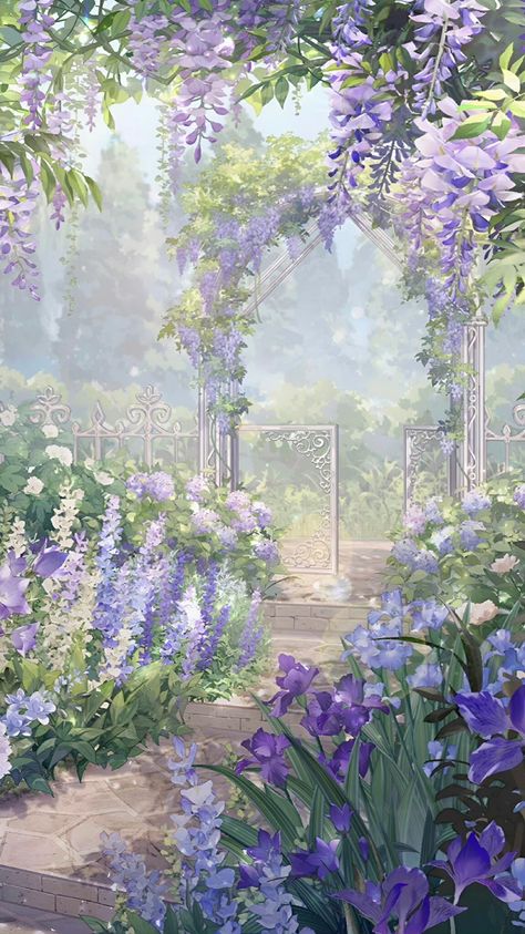 Spring Wallpaper, Purple And White, Wallpaper Aesthetic, A Garden, Purple Flowers, Wattpad, Wallpapers, Purple, Flowers