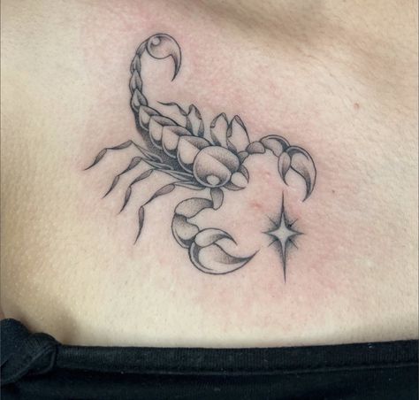 Scorpions Tattoo Design, Scorpion Tattoos, Cute Thigh Tattoos, Black Line Tattoo, Stick Tattoo, Collarbone Tattoo, Traditional Tattoo Designs, Scorpio Tattoo, Shape Tattoo