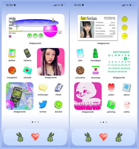 Haerin Newjeans Concept, New Jeans Phoning Template, New Jeans Layout Twitter, Haerin Phone Layout, Ios Homescreen Ideas Kpop, Newjeans Icon Homescreen, Phoning New Jeans, Newjeans Iphone Layout, Newjeans Ios Layout